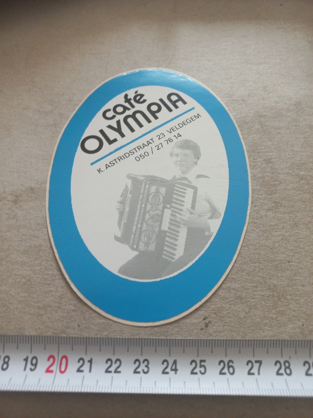 Cafe olympia veldgem, Ophalen of Verzenden, Zo goed als nieuw