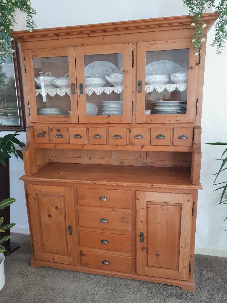 Grenen servieskast/buffetkast, Ophalen, Gebruikt, Met deur(en), Grenenhout