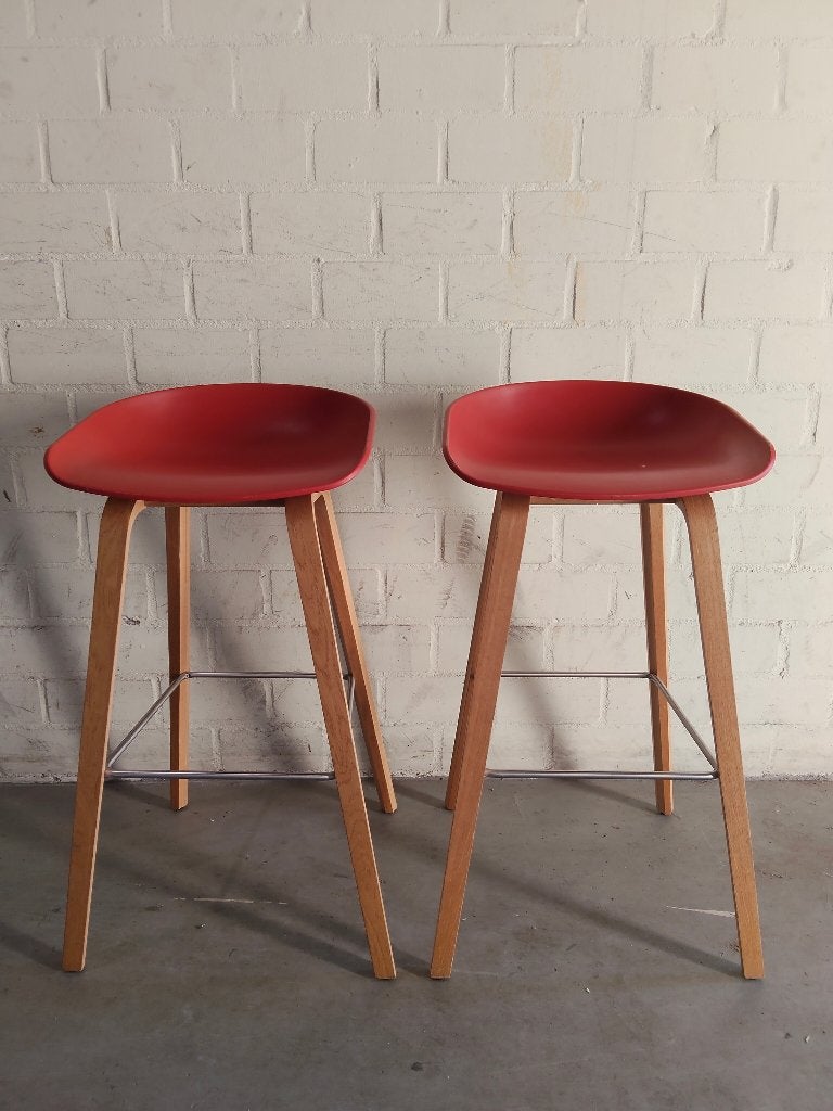 Design barkrukken HAY, Huis en Inrichting, Barkrukken, Ophalen, Kunststof, Gebruikt, 60 tot 90 cm