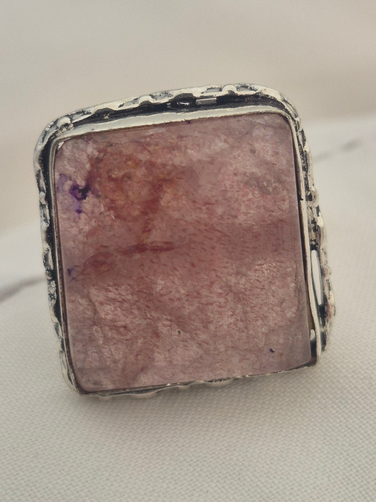 Nieuw!! Zilveren 925 ring  roze opaal, maat 18.5, Sieraden, Tassen en Uiterlijk, 18 tot 19, Nieuw, Ophalen of Verzenden, Roze