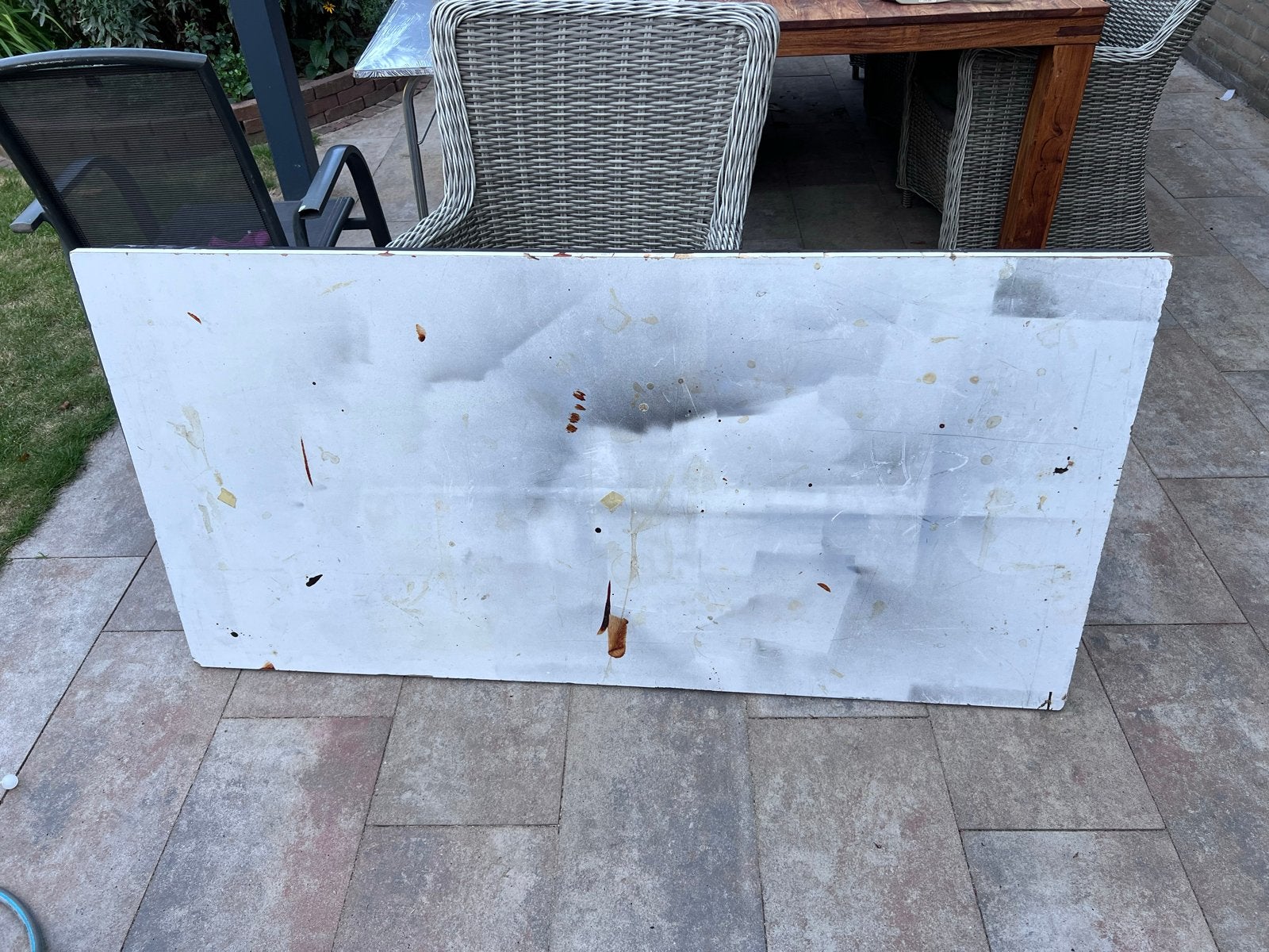 Oude kantinetafel / klustafel - 150x75x74 cm, Ophalen, Gebruikt, 50 tot 100 cm, 150 tot 200 cm