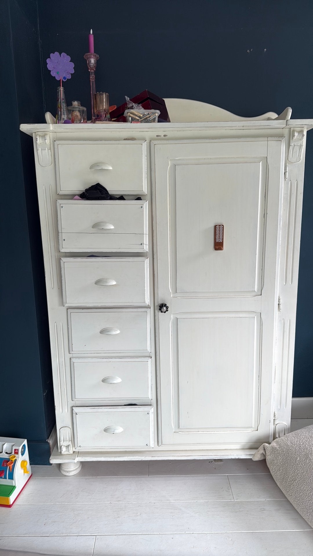 Houten meidenkast, Kinderen en Baby's, Kinderkamer | Commodes en Kasten, 50 tot 70 cm, 105 cm of meer, Ophalen of Verzenden, 100 cm of meer
