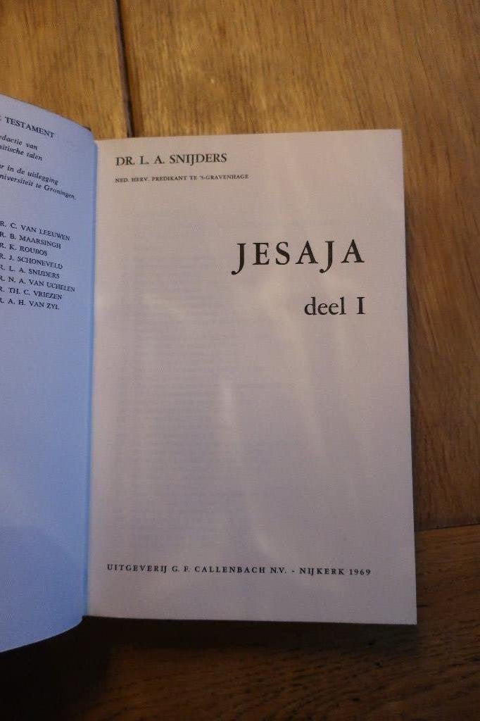 Jesaja, deel I – Dr. L.A. Snijders, Boeken, Ophalen of Verzenden, Gelezen, Christendom | Katholiek
