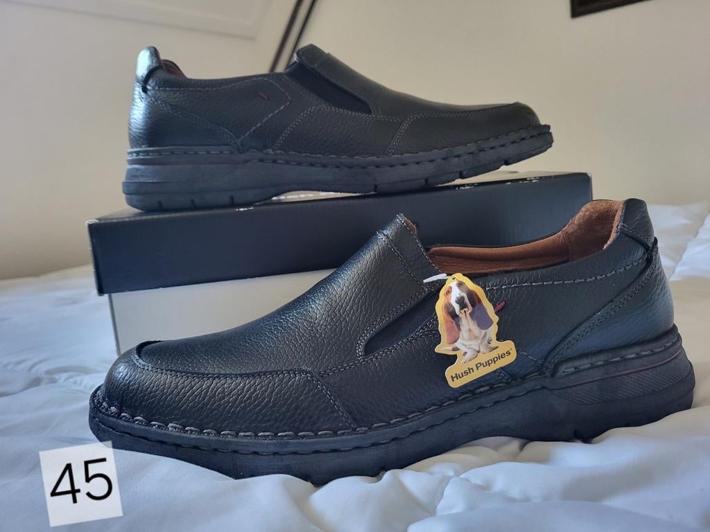 Nieuwe Hush Puppies instappers, maat 45 van bommel stijl 💫, Loafers, Zwart, Nieuw, Ophalen of Verzenden
