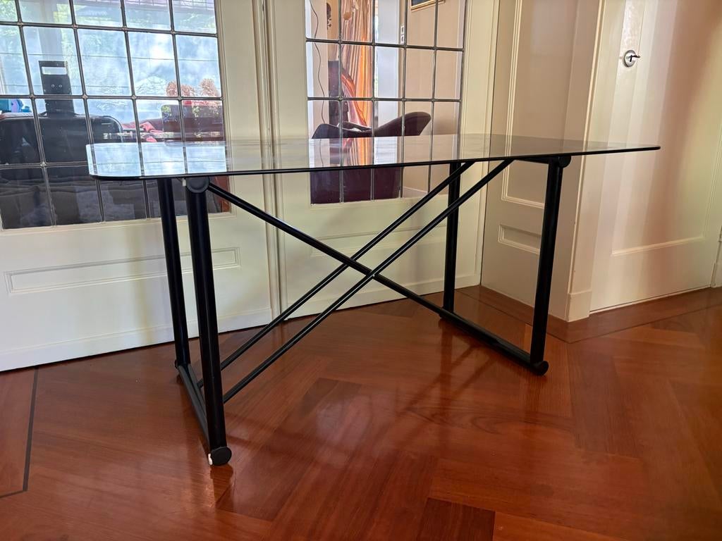 IKEA Glazen Tafel Jaren '80 - Vintage Design, Ophalen, Gebruikt, 50 tot 100 cm, Glas