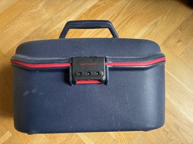 Samsonite beautycase hardcase make-up koffer toilettas zwart, Ophalen of Verzenden, Gebruikt, Blauw, Hardcase
