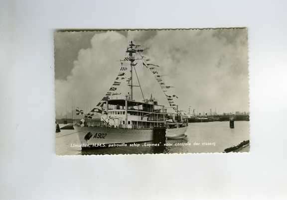 scheepvaart-foto-MARINE-IJMUIDEN-luymes, Ophalen of Verzenden, 1940 tot 1960, Gelderland