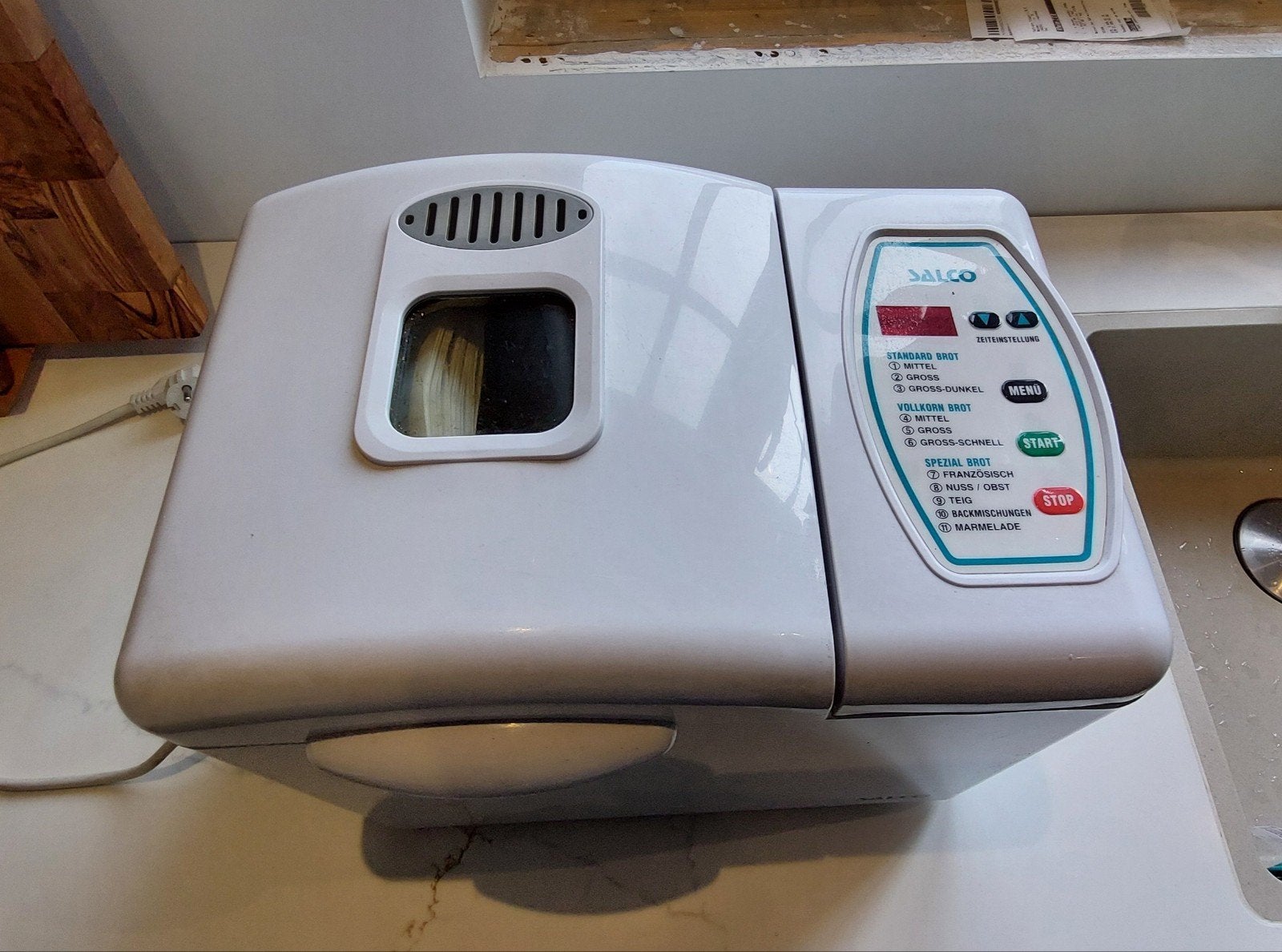 Salco Broodbakmachine SBM-750, Met timer, Gebruikt, Ophalen of Verzenden, Kijkvenster