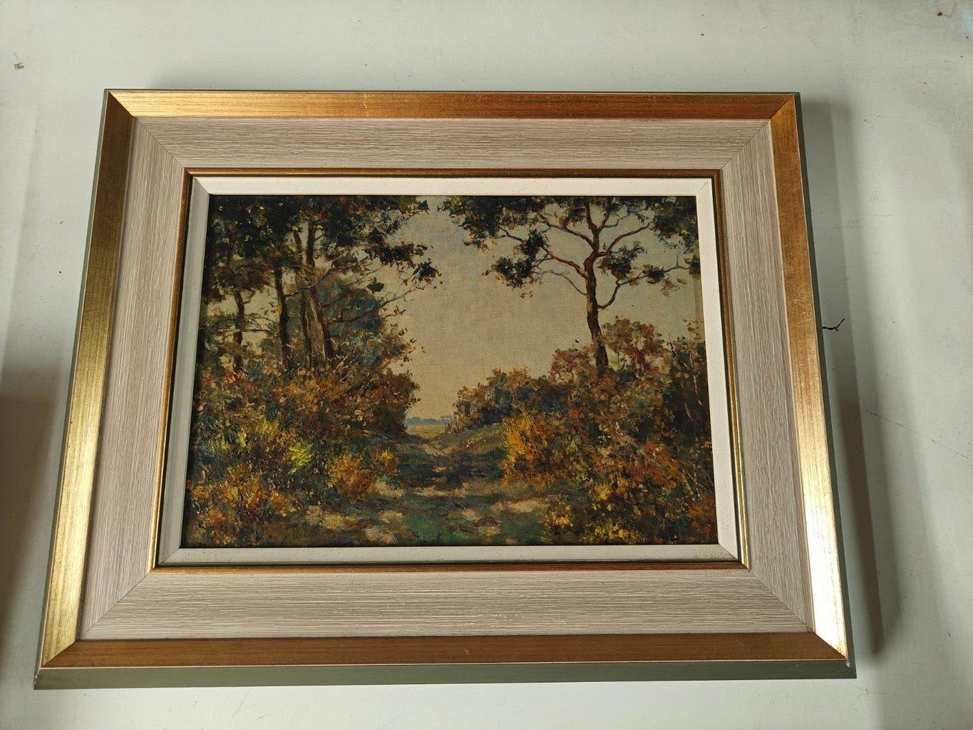 Olieverf op doek - Gerard Altmann - Landschap, Antiek en Kunst, Ophalen, Doek, Landschap, Olieverf