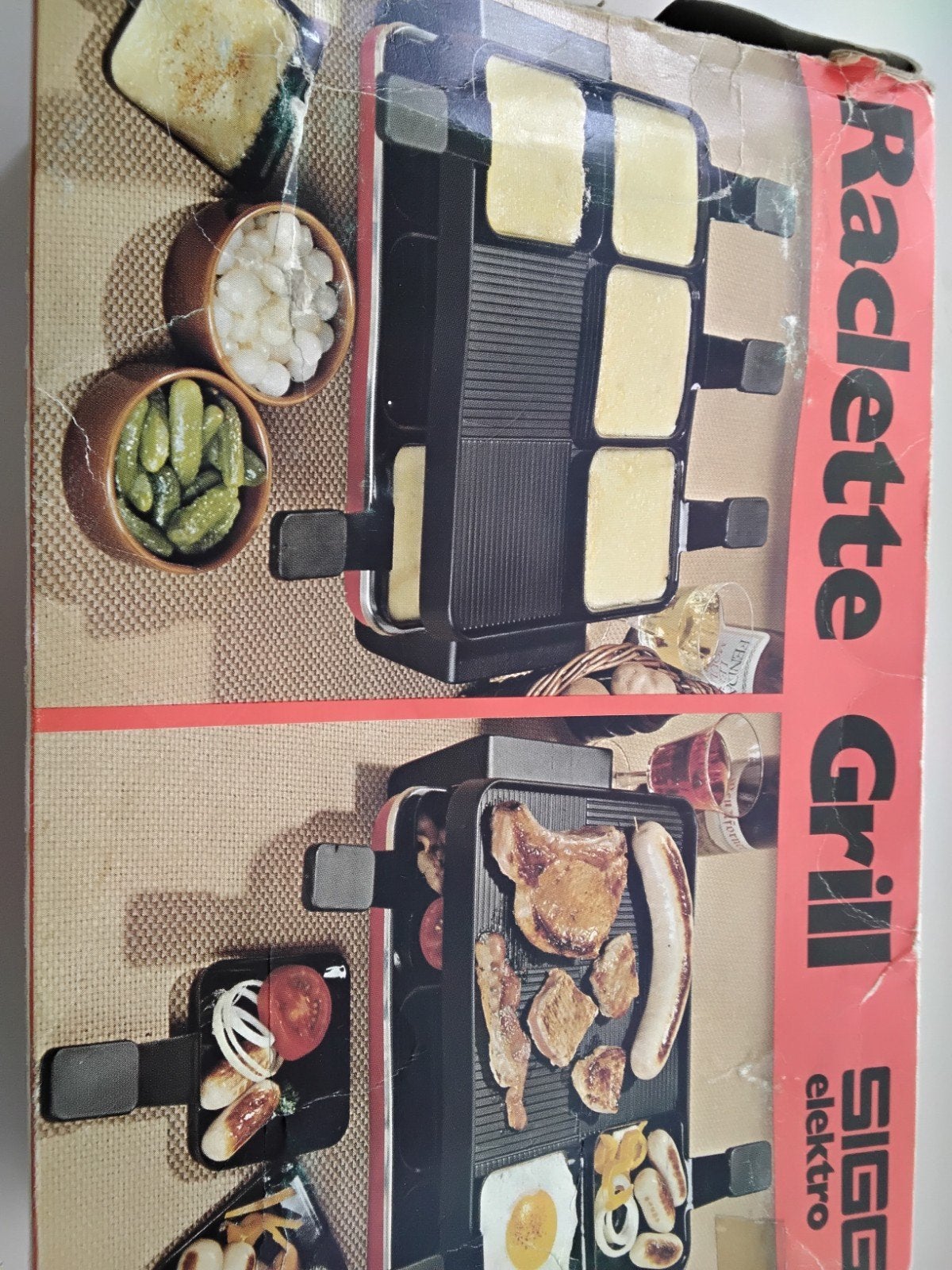 SIGG Elektro Raclette Grill met 6 pannetjes en spatels, Ophalen of Verzenden, Gebruikt, 4 t/m 7 personen