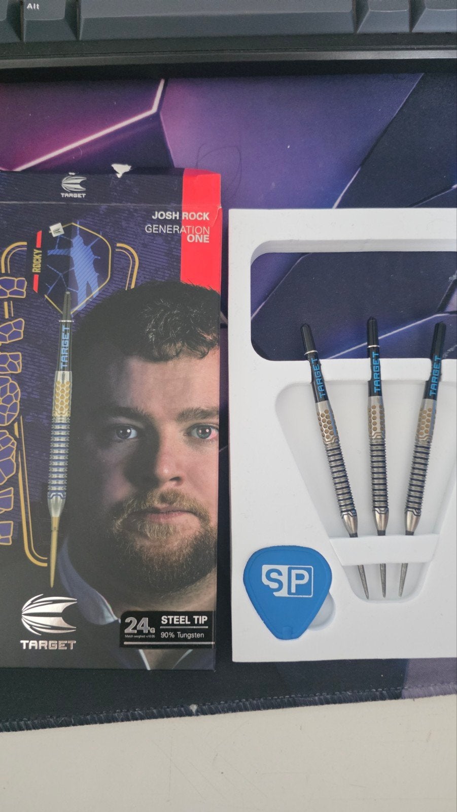 Josh Rock 24 gram Swiss Point Darts met tool en Dartcounter, Ophalen of Verzenden, Zo goed als nieuw, Pijlen