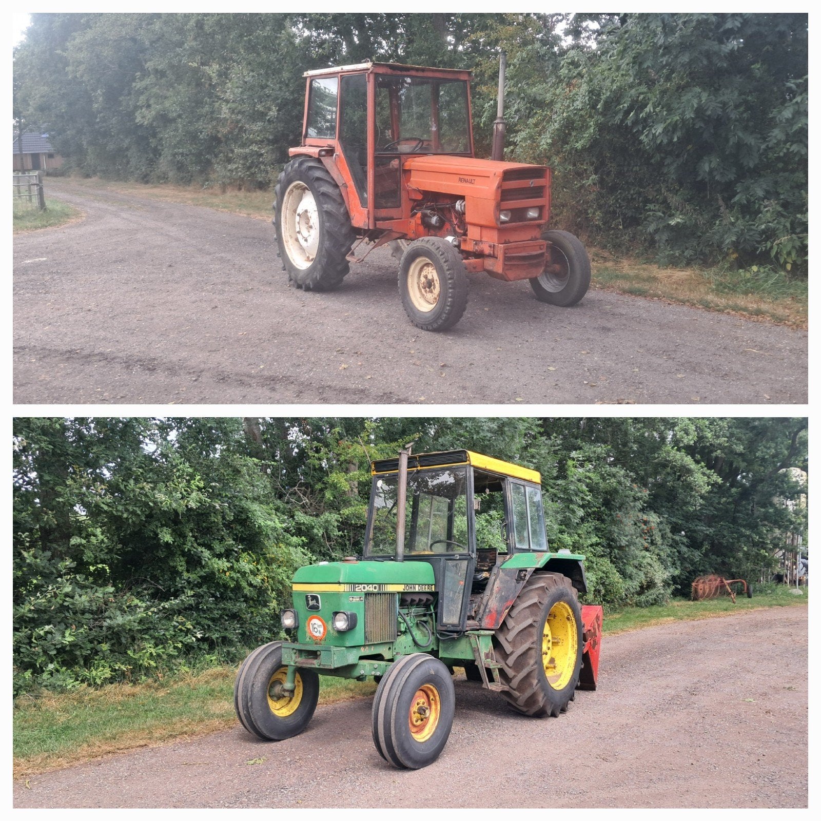 Johndeere 2040 Renault 651 trekker tractor, Ophalen of Verzenden, Gebruikt, Tot 80 Pk