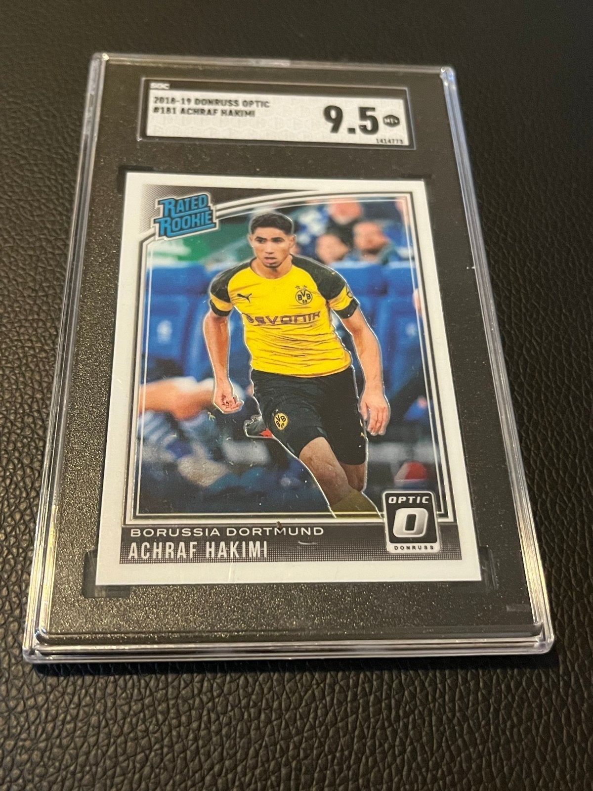 Achraf Hakimi SGC 9.5 Rated Rookie Kaart Borussia Dortmund, Ophalen of Verzenden, Zo goed als nieuw, Buitenlandse clubs, Spelerskaart