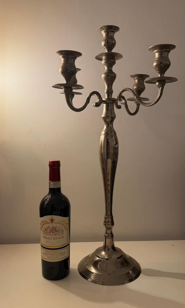 Kandelaar 62 cm, Antiek en Kunst, Antiek | Kandelaars, Ophalen of Verzenden, Koper of Brons