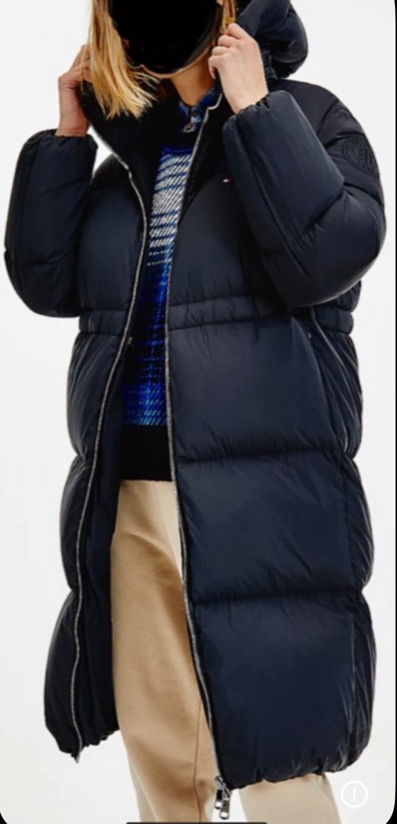 Tommy Hilfiger puffer jacket xs, Ophalen of Verzenden, Zo goed als nieuw, Maat 34 (XS) of kleiner, Blauw
