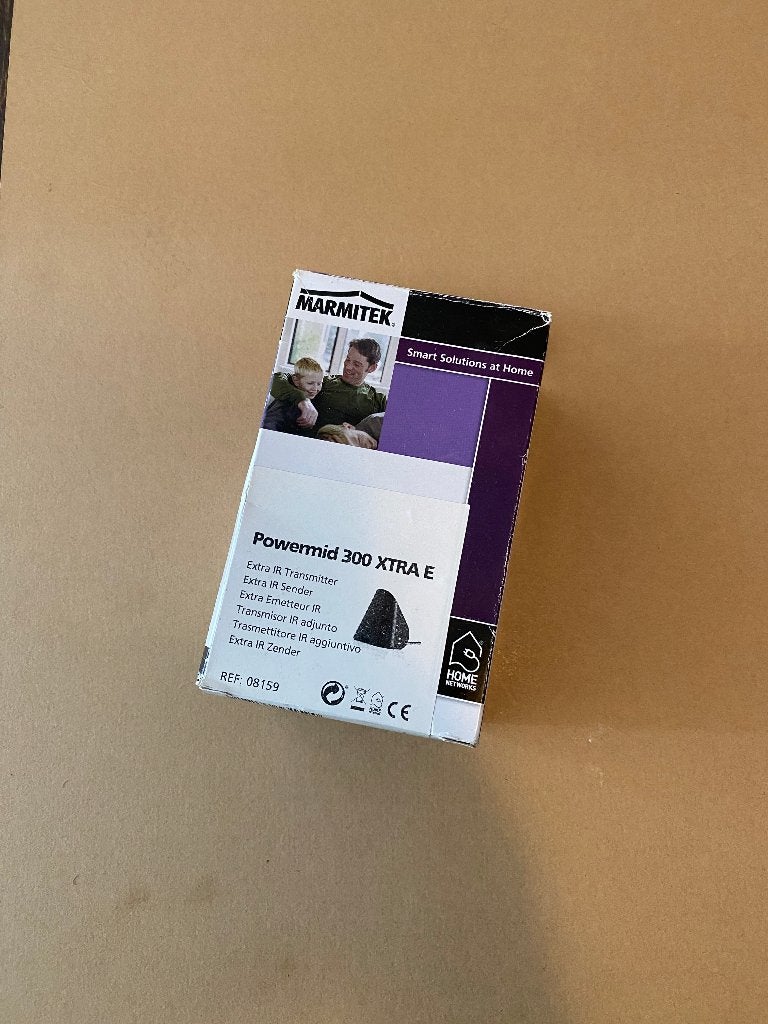 Marmitek Powermid 300 XTRA E extra IR-zender, Audio, Tv en Foto, Afstandsbedieningen, Verzenden, Zo goed als nieuw, Origineel