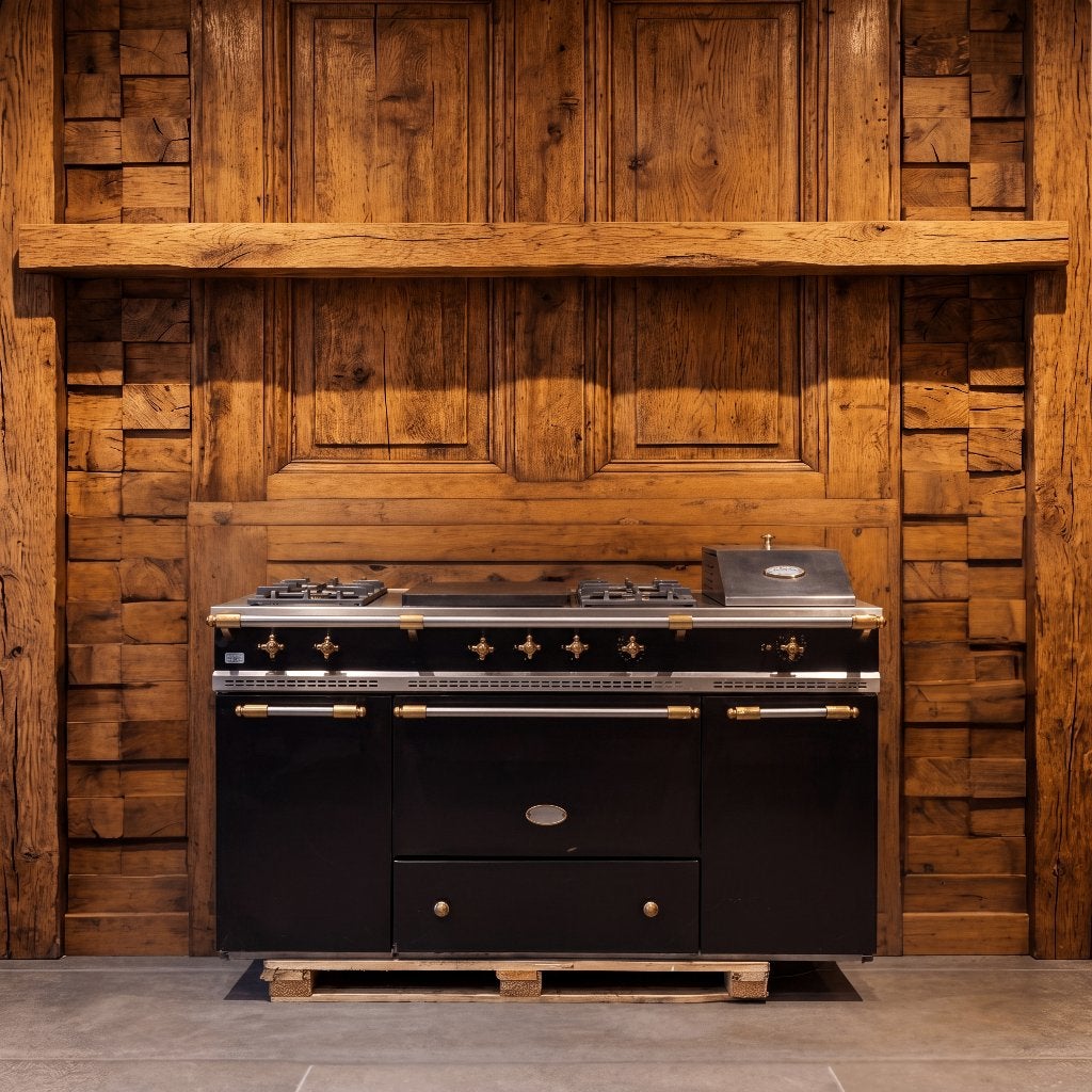 Lacanche 150 cm · zwart · 5 pits · 2 ovens · gerestaureerd, Grill, 60 cm of meer, Refurbished, Ophalen of Verzenden