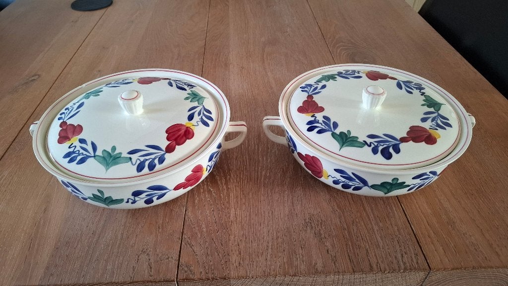 Twee boerenbond dekschalen, Ophalen of Verzenden
