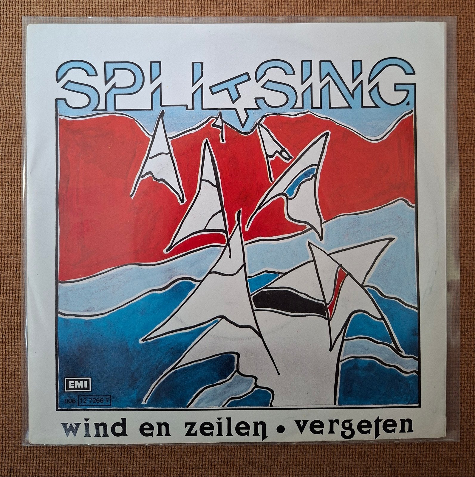 Splitsing - Wind en zeilen - Single is TOP, Cd's en Dvd's, Ophalen of Verzenden, Gebruikt, 7 inch, Nederlandstalig