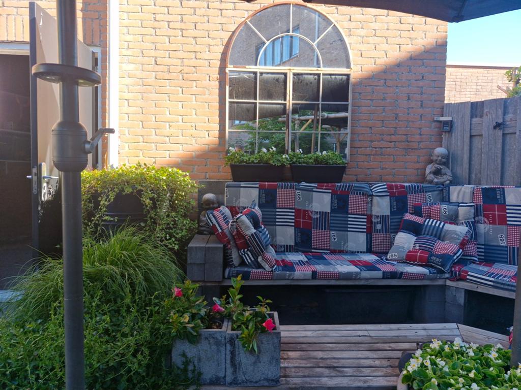 Brocante vintage staal tuinspiegels compleet, Ophalen