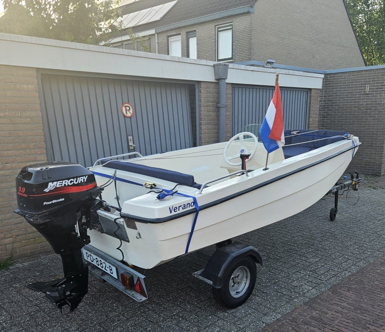 Complete boot met trailer ( jaarlijks onderhouden), Ophalen