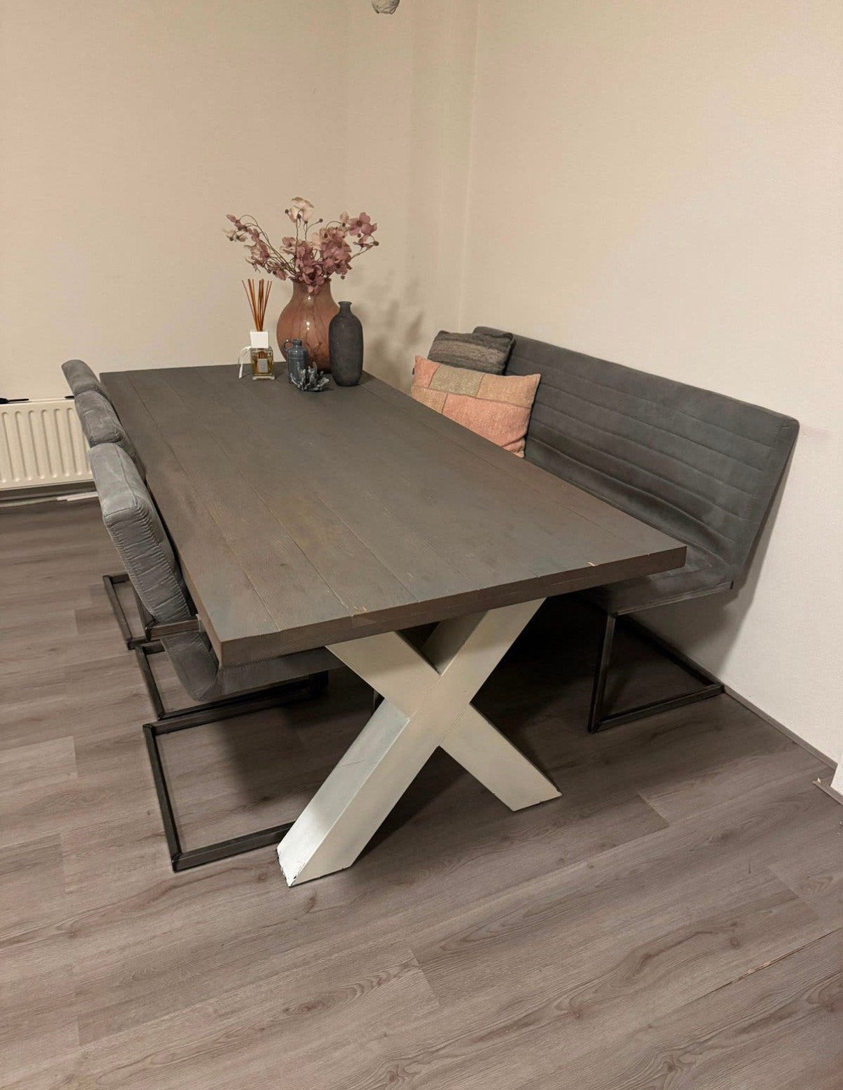 Grote eettafel 220 x 100, 200 cm of meer, Zo goed als nieuw, Rechthoekig, 50 tot 100 cm