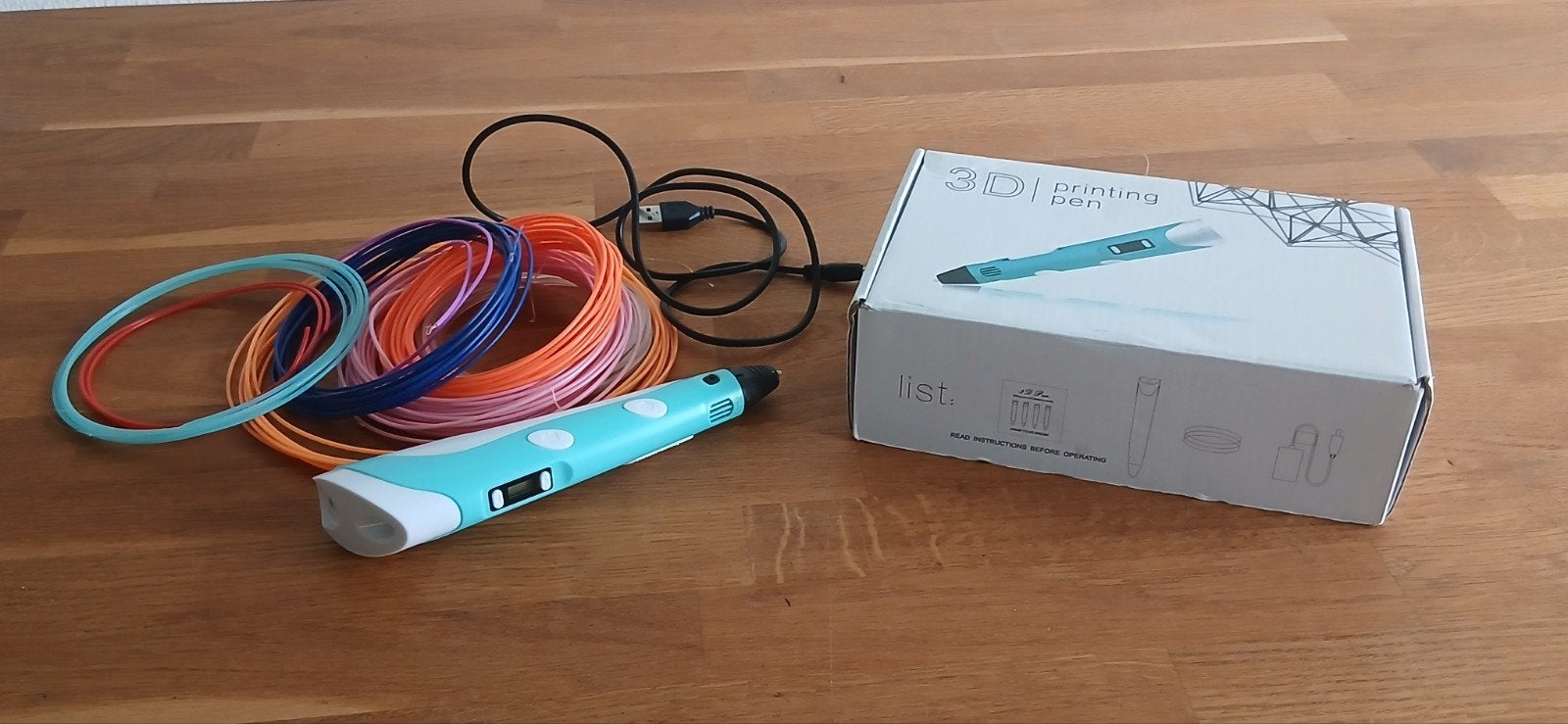 3d printpen met lader en filament., Ophalen of Verzenden, Zo goed als nieuw