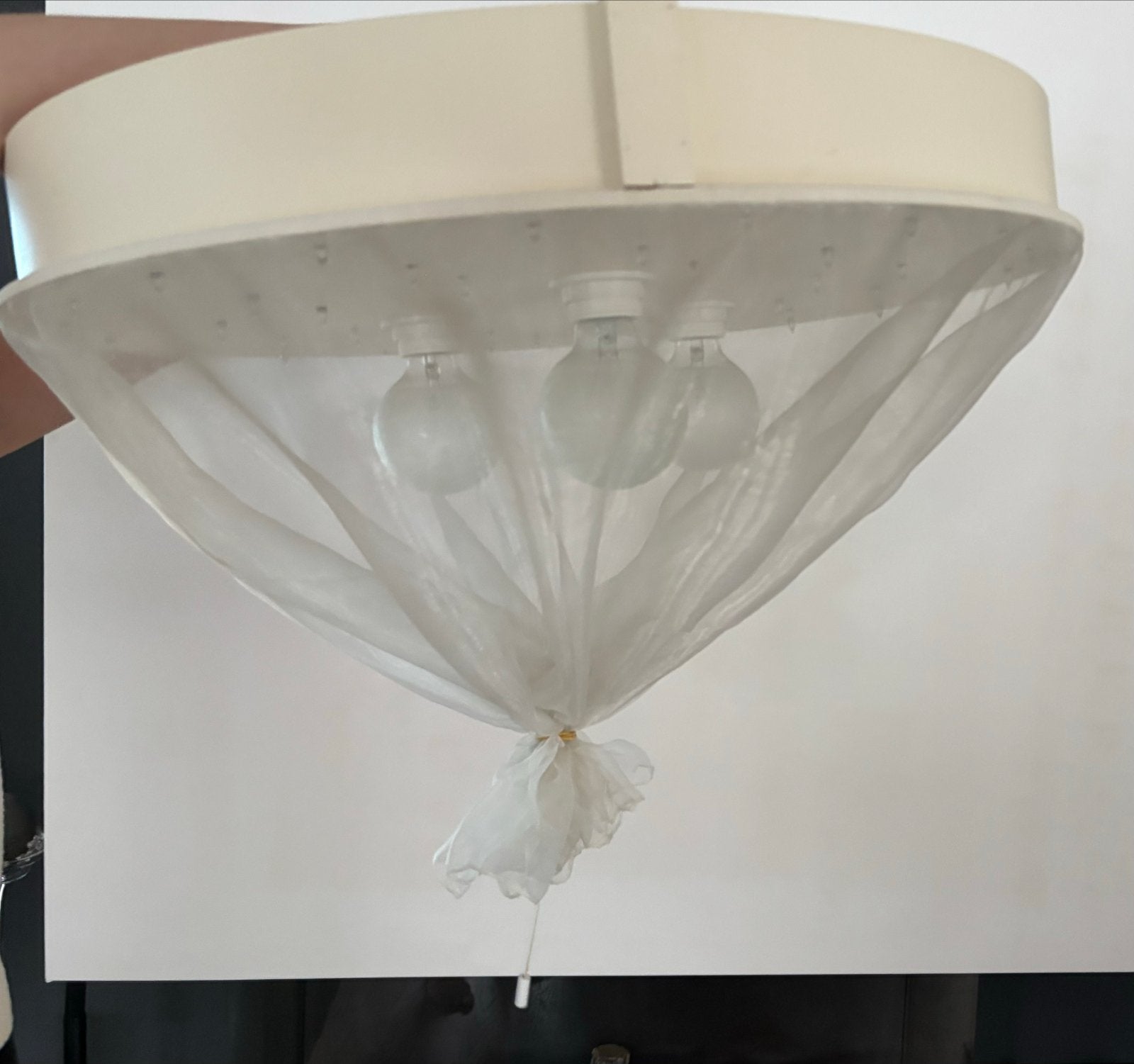 Steinhauer Crème Witte Plafondlamp Kinderkamer Organza, Huis en Inrichting, Lampen | Overige, Gebruikt, Overige merken, Wit, Hout