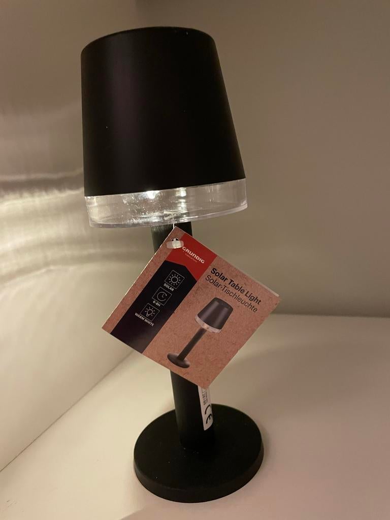 Grundig Solar Tafellamp - Nieuw met prijskaartje, Tuin en Terras, Buitenverlichting, Zonne-energie, Kunststof, Minder dan 50 watt