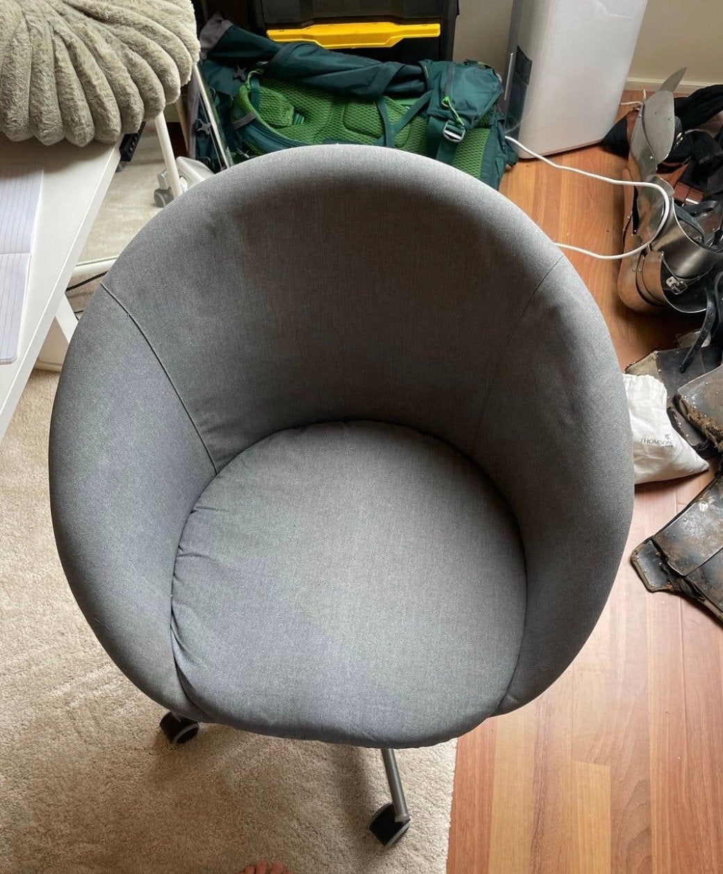 Gray IKEA desk chair, Ophalen, Gebruikt, Eén, Stof