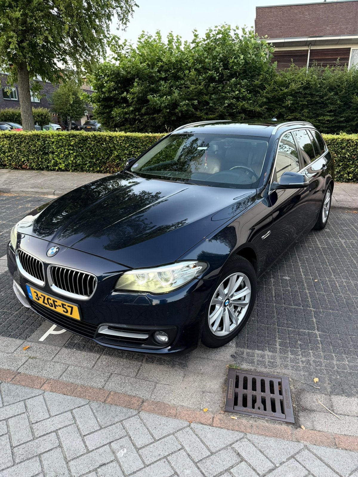 BMW 5-Serie 528I 180KW Touring Aut8 2015 Blauw, Auto's, BMW, Automaat, Achterwielaandrijving, 4 cilinders, 2000 kg