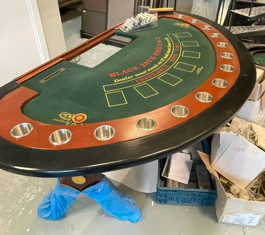 Luxe blackjacktafel! Zeer compleet met extra spellen! Luxe!, Vijf spelers of meer, Ophalen of Verzenden, Gebruikt