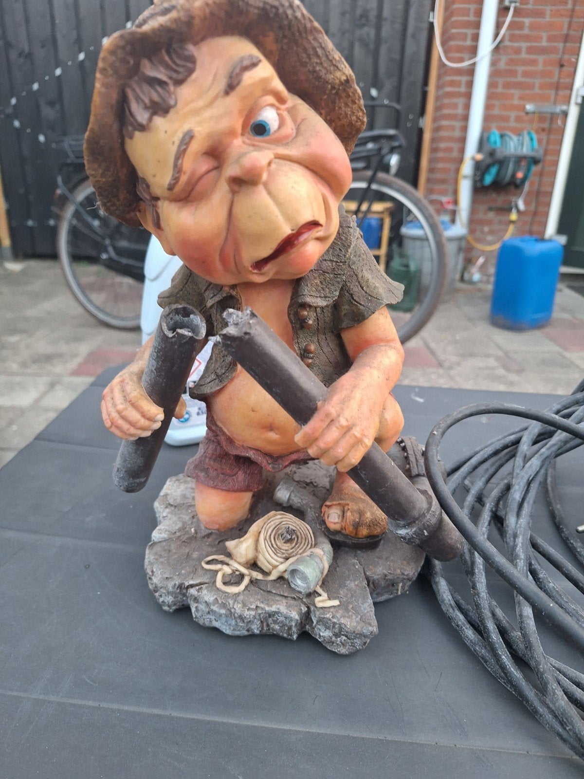 water ornament fontijn van een laaf met pompje, Ophalen of Verzenden, Beeldje of Poppetje