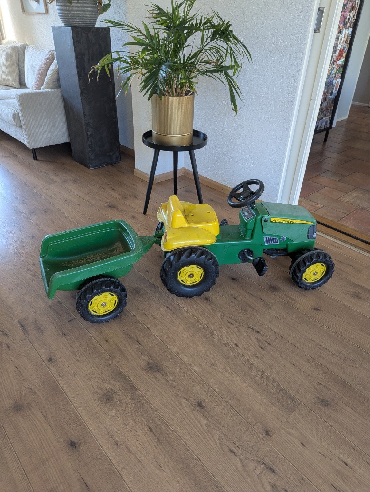 John Deere traptractor met aanhanger, Ophalen, Gebruikt, Trapvoertuig