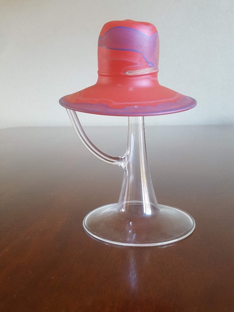 Glaswerk met hoedje van gekleurd glas van Brian Brenno, Ophalen of Verzenden, Nieuw, Overige typen