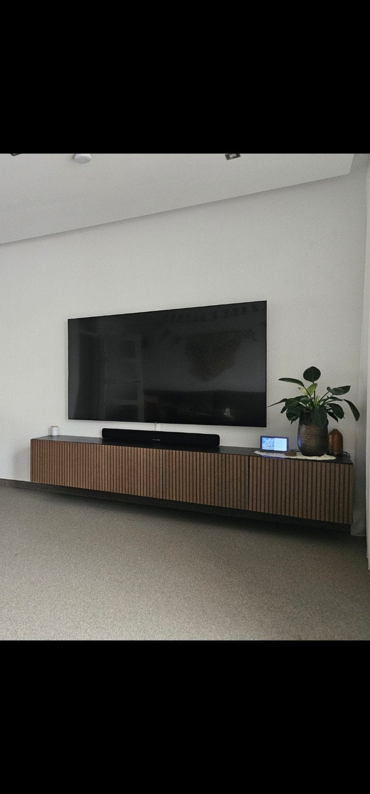 IKEA Besta TV-meubel zwartbruin met Björköviken fronten, Ophalen, 25 tot 50 cm, 200 cm of meer, Minder dan 100 cm