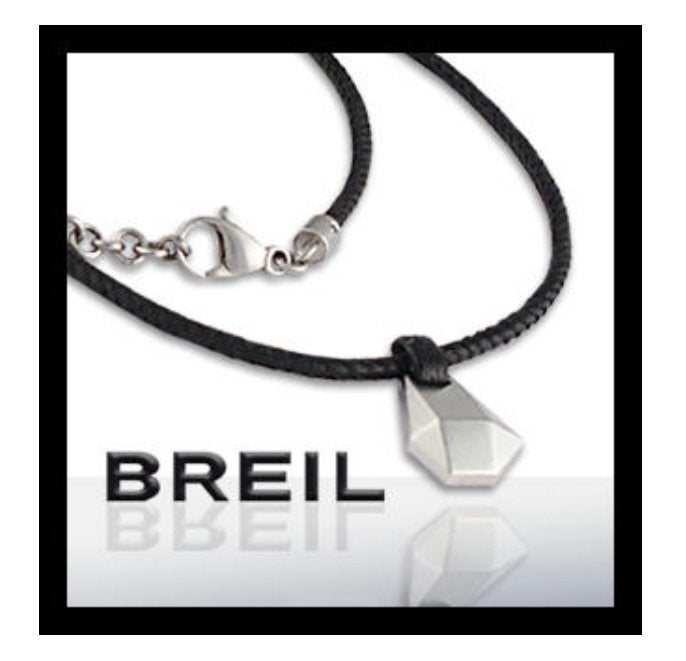 NIEUW ketting “Hexagon” staal/leer van het merk BREIL, Sieraden, Tassen en Uiterlijk, Kettingen, Ophalen of Verzenden, Nieuw