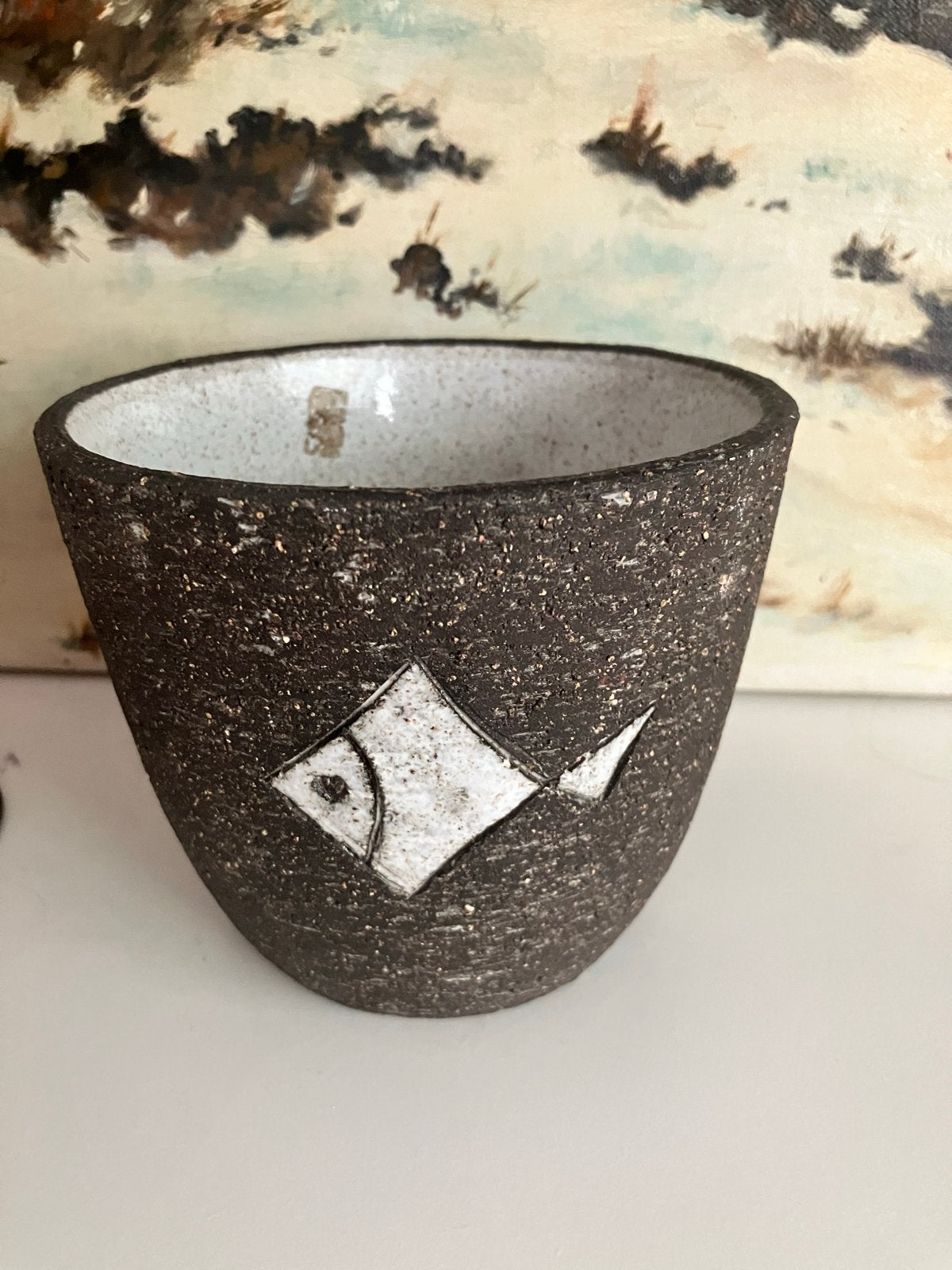 Vintage Westraven plantenpot met Visdecor - Utrecht H53.2, Ophalen of Verzenden