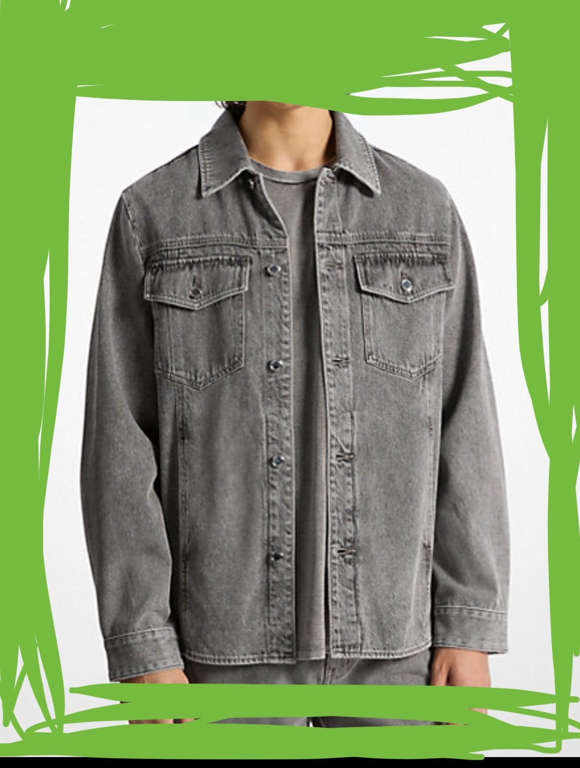 Michael Kors denim overhemd jack M safari green Nieuw €299,-, Ophalen of Verzenden, Nieuw, Groen, Halswijdte 39/40 (M)