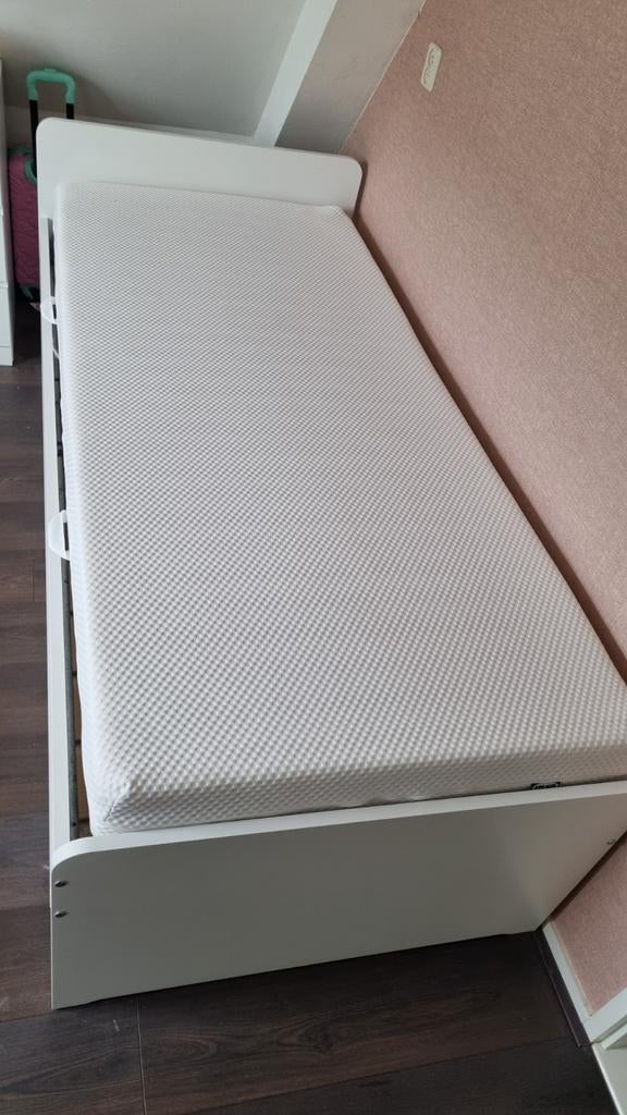 Ikea matras Abygda 90x200, 90 cm, Eenpersoons, Wit, Ophalen of Verzenden