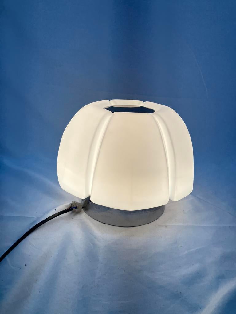 Vintage opaline lotus plafond of Wandlamp Glashütte Limburg, Ophalen of Verzenden, Gebruikt, Glas