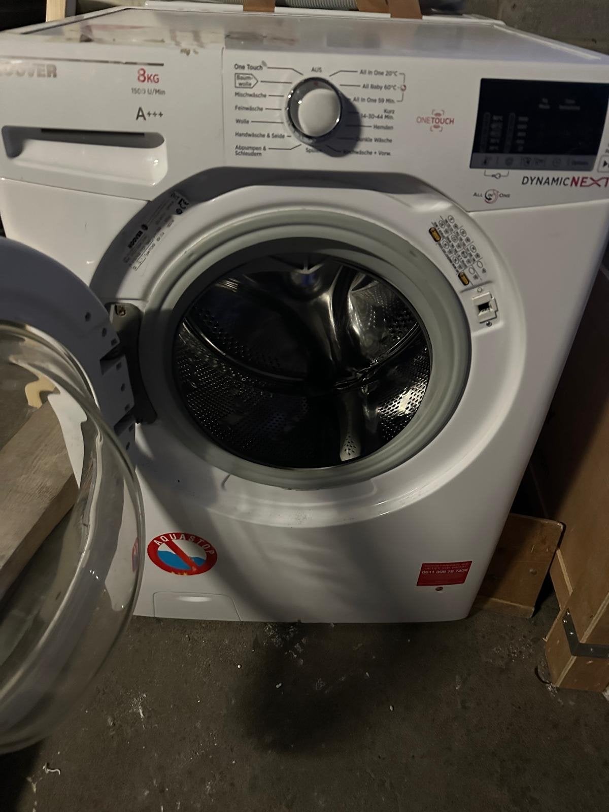 Hoover Dynamic Next Wasmachine A+++ 8kg 1500 toeren, Ophalen, 1200 tot 1600 toeren, Gebruikt, 8 tot 10 kg