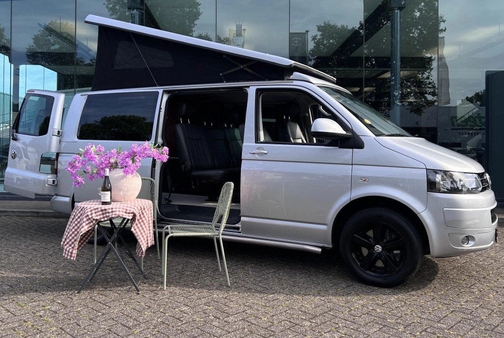 Volkswagen Transporter Camperkenteken, Auto's, Volkswagen, Automaat, Euro 5, Zwart, 4 cilinders