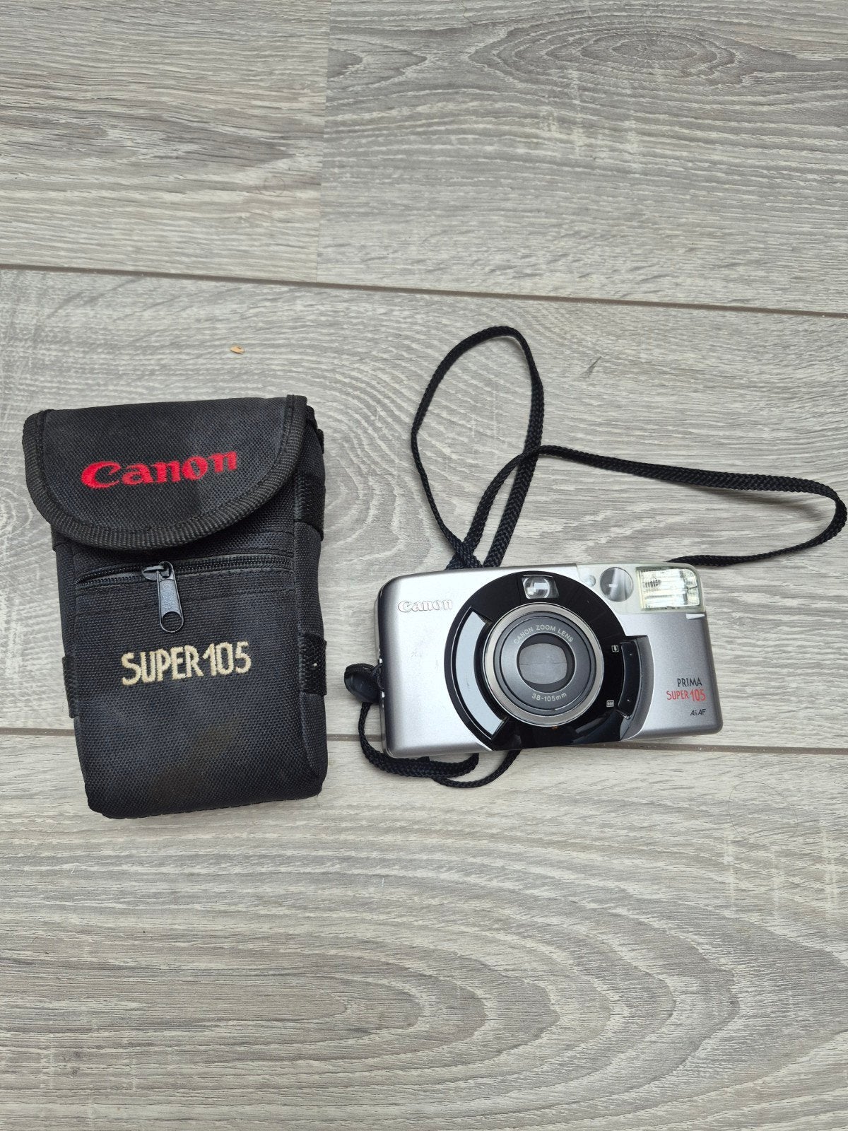 Canon Prima Super 105 Compact Camera met Tasje, Ophalen, Compact, Canon