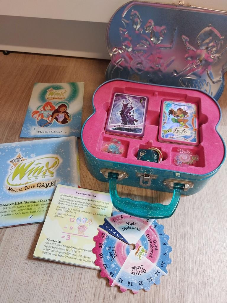 Winx club magical fairy game blik met kaarten kaartspel, Ophalen of Verzenden