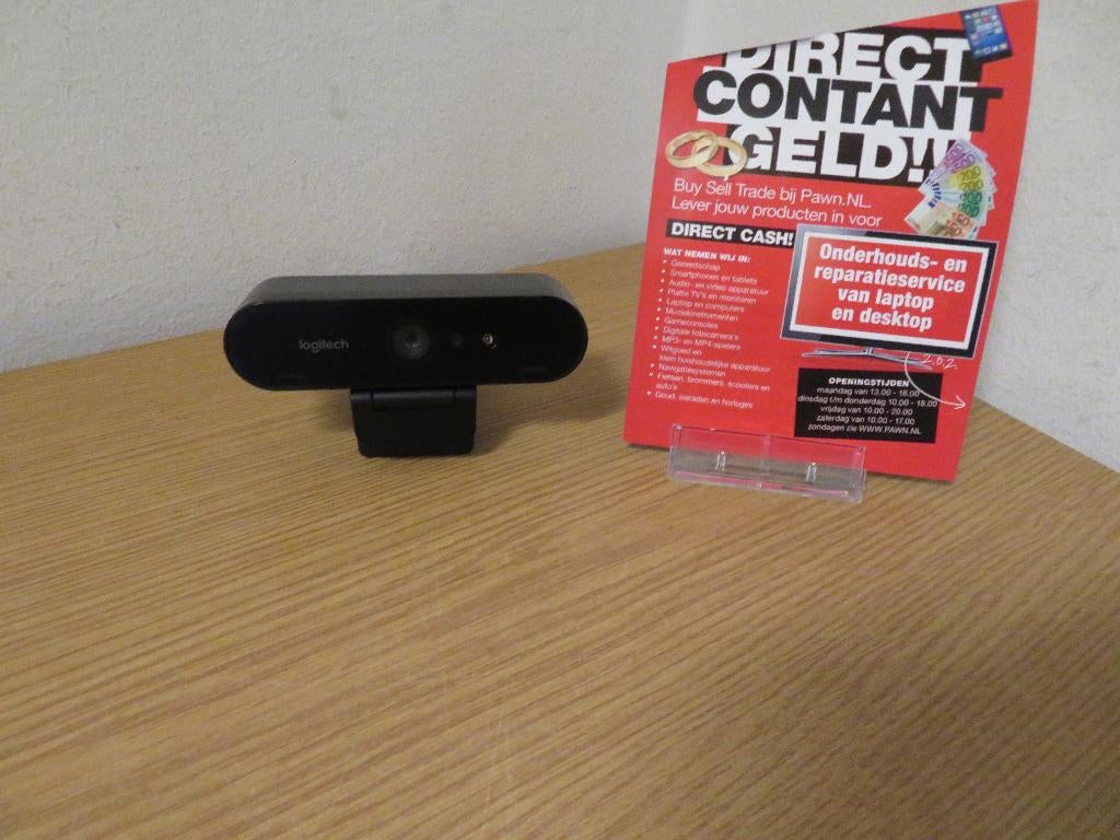 Logitech Brio 4k Webcam | Pawn Eindhoven, Ophalen, Gebruikt, Bedraad, Logitech brio 4k