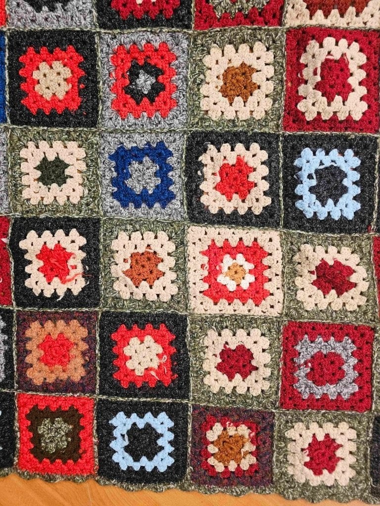 Retro Granny-square 122/122 cm, Huis en Inrichting, Djt@dejuistetoon.eu, Ophalen of Verzenden, Zo goed als nieuw, Mon Plaisir 19, Etten-Leur, Netherlands