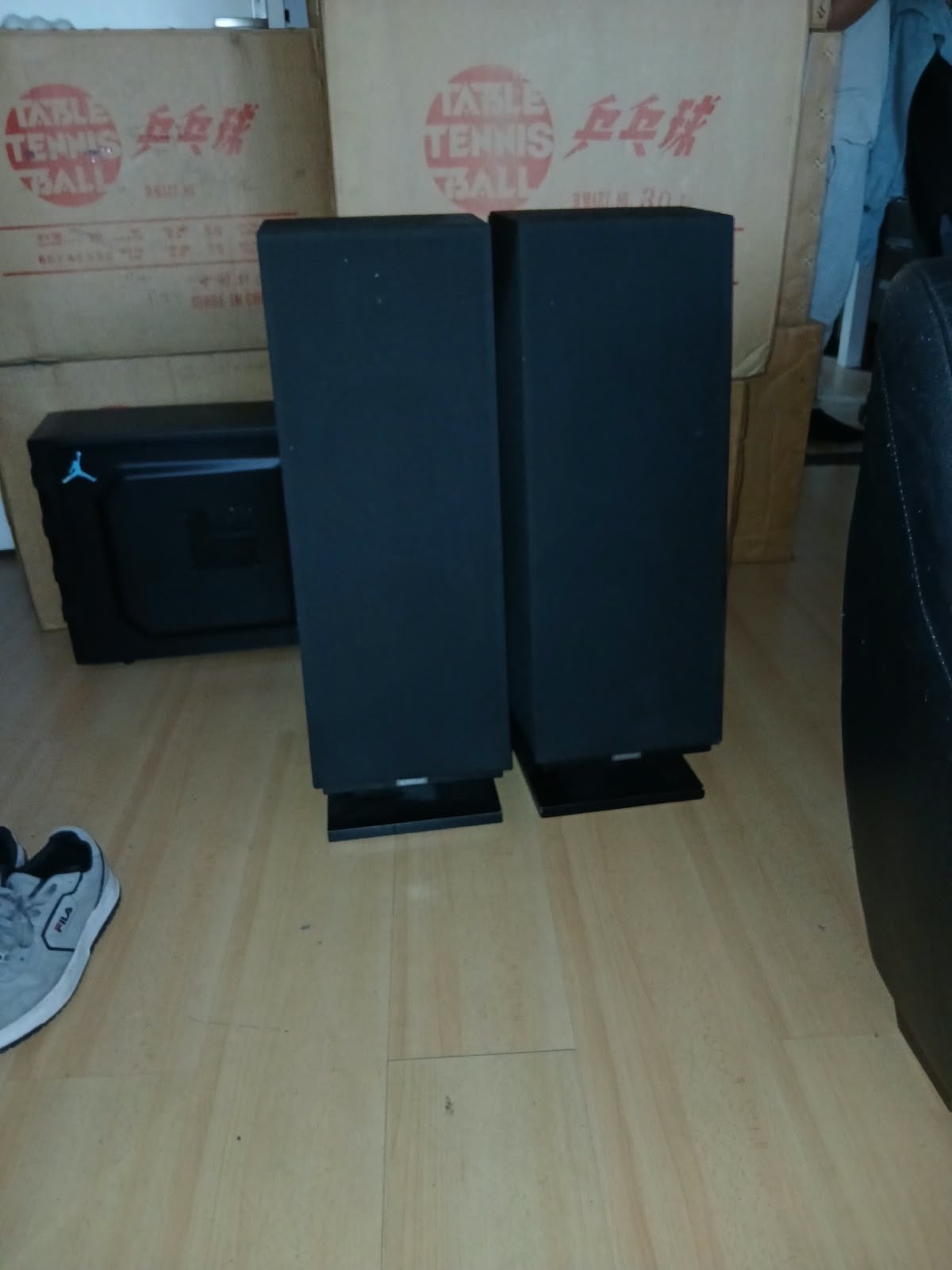 Audiolab Sfinx speakers - Goede staat, Stereo speakers, Gebruikt, 60 tot 120 watt, Ophalen