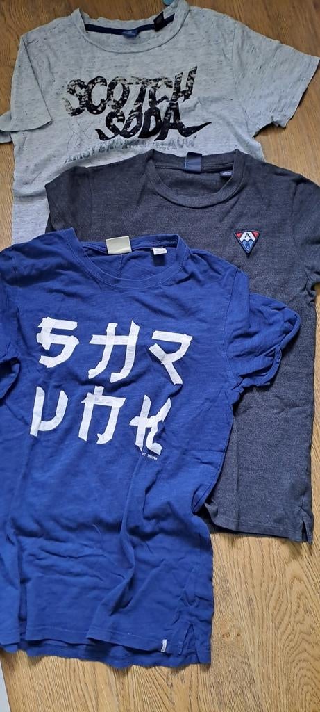 3 tshirts Scotch & soda 12 152, Gebruikt, Ophalen of Verzenden, Shirt of Longsleeve, Scotch & Soda