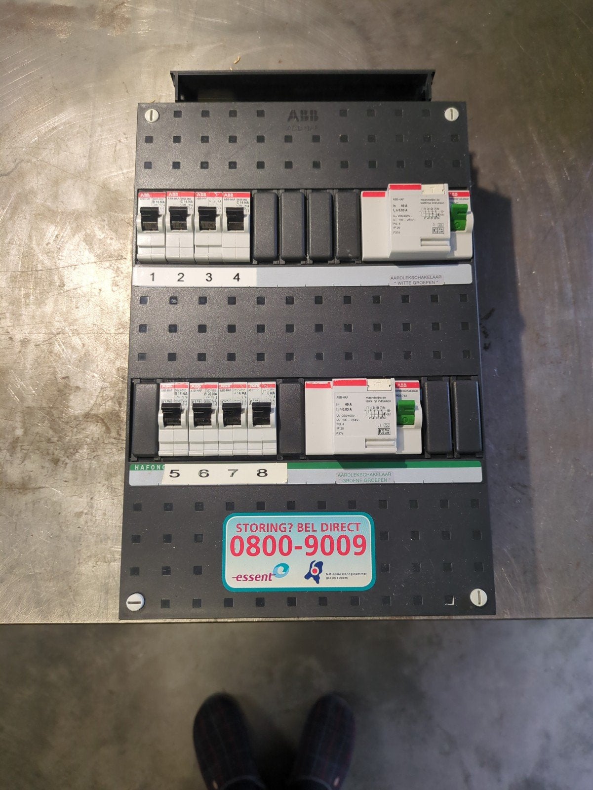 ABB Groepenkast met Aardlekschakelaars Installatieautomate, Ophalen of Verzenden, Gebruikt, ABB, Groepenkast